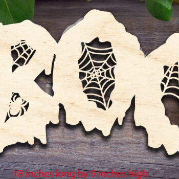 Intra απο ξύλο plywood 3mm-4mm πάχος - Σημάδι Halloween Boo Δίασταση 20x20 cm INTRAFABR-28903362 - Image 1