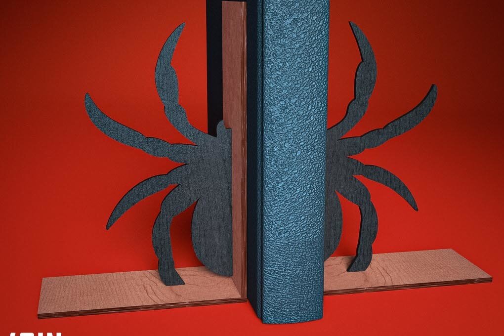 Intra απο ξύλο plywood 3mm-4mm πάχος - Halloween Bookend Laser Cut  Δίασταση 15x15 cm INTRAFABR-75892147