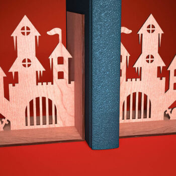 Intra απο ξύλο plywood 3mm-4mm πάχος - Halloween Bookend Laser Cut | Στοιχειωμένος Δίασταση 15x15 cm INTRAFABR-73287034 - Image 8