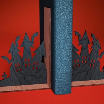 Intra απο ξύλο plywood 3mm-4mm πάχος - Halloween Bookend Laser Cut Δίασταση 15x15 cm INTRAFABR-75892013 - Image 7