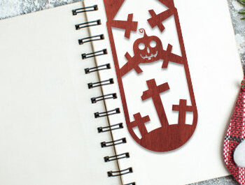 Intra απο ξύλο plywood 3mm-4mm πάχος - Πακέτο αποκοπής λέιζερ σελιδοδεικτών αποκριών Δίασταση 4x4 cm INTRAFABR-81644540 - Image 2