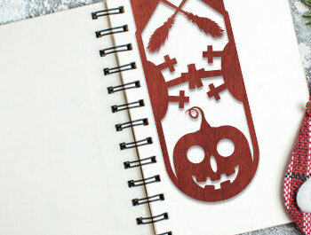 Intra απο ξύλο plywood 3mm-4mm πάχος - Πακέτο αποκοπής λέιζερ σελιδοδεικτών αποκριών Δίασταση 4x4 cm INTRAFABR-81644540 - Image 3