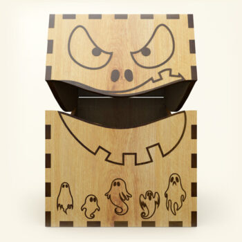 Intra απο ξύλο plywood 3mm-4mm πάχος - Κουτί αποκριών Δίασταση 15x15 cm INTRAFABR-108720865 - Image 5