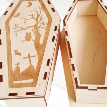 Intra απο ξύλο plywood 3mm-4mm πάχος - Κουτί αποκριών Δίασταση 15x15 cm INTRAFABR-30428619 - Image 3