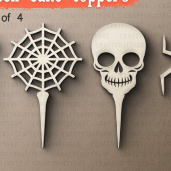 Intra απο ξύλο plywood 3mm-4mm πάχος - Πακέτο Halloween Cake Toppers Δίασταση 15x15 cm INTRAFABR-107929611 - Image 4