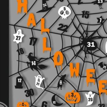 Intra απο ξύλο plywood 3mm-4mm πάχος -  αποκοπής  Ημερολογίου Halloween Δίασταση 45x45 cm INTRAFABR-32374335 - Image 1