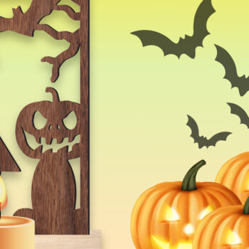 Intra απο ξύλο plywood 3mm-4mm πάχος - Πακέτο αποκριάτικου κεριού Δίασταση 15x15 cm INTRAFABR-106062199 - Image 3