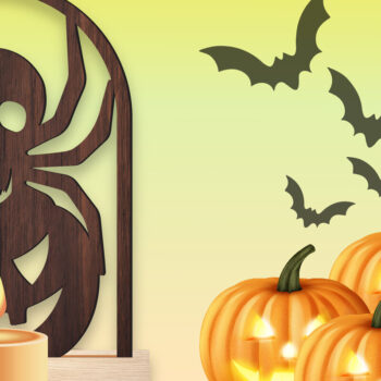 Intra απο ξύλο plywood 3mm-4mm πάχος - Πακέτο αποκριάτικου κεριού Δίασταση 15x15 cm INTRAFABR-106062199 - Image 5