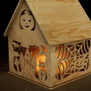 Intra απο ξύλο plywood 3mm-4mm πάχος - Αρχεία διακόσμησης κεριών HALLOWEEN Δίασταση 7x8 cm INTRAFABR-78343975