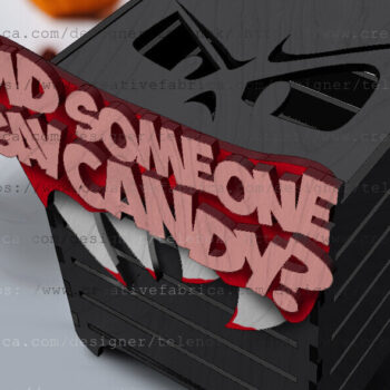 Intra απο ξύλο plywood 3mm-4mm πάχος - Halloween Candy Box | Δίασταση 15x15 cm INTRAFABR-104326450 - Image 4