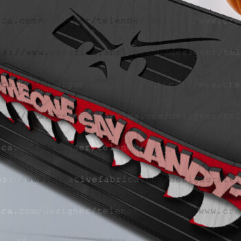 Intra απο ξύλο plywood 3mm-4mm πάχος - Halloween Candy Box | Δίασταση 15x15 cm INTRAFABR-104326684 - Image 4