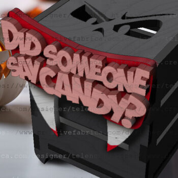 Intra απο ξύλο plywood 3mm-4mm πάχος - Halloween Candy Box | Δίασταση 15x15 cm INTRAFABR-104326132 - Image 4