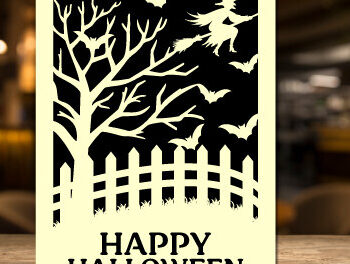 Intra απο ξύλο plywood 3mm-4mm πάχος - Πακέτο αποκοπής με λέιζερ καρτών αποκριών Δίασταση 15x15 cm INTRAFABR-79243554 - Image 4