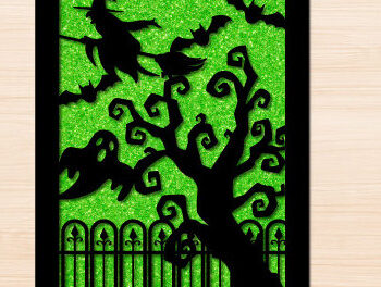 Intra απο ξύλο plywood 3mm-4mm πάχος - Αποκριάτικη κάρτα κοπής με λέιζερ Δίασταση 15x15 cm INTRAFABR-79266659 - Image 2