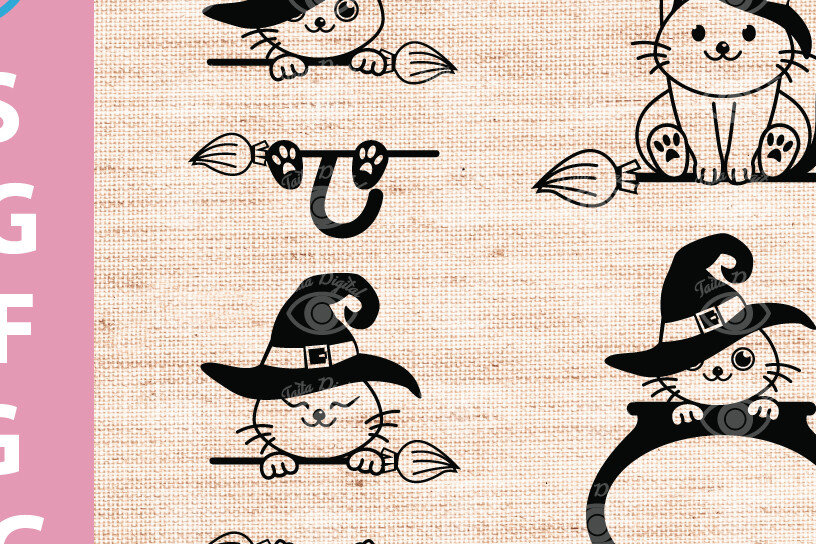 Intra απο ξύλο plywood 3mm-4mm πάχος - Σιλουέτα μονόγραμμα διαιρεμένης γάτας αποκριών Δίασταση 30x20 cm INTRAFABR-76917254