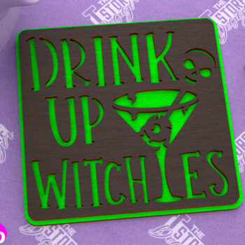 Intra απο ξύλο plywood 3mm-4mm πάχος - Σουβέρ αποκριών | Halloween Party |CNC Δίασταση 15x15 cm INTRAFABR-102479731 - Image 1