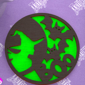 Intra απο ξύλο plywood 3mm-4mm πάχος - Σουβέρ αποκριών | Halloween Party |CNC Δίασταση 15x15 cm INTRAFABR-102479677 - Image 1