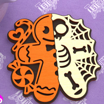 Intra απο ξύλο plywood 3mm-4mm πάχος - Σουβέρ αποκριών | Halloween Party |CNC Δίασταση 15x15 cm INTRAFABR-102479538 - Image 1