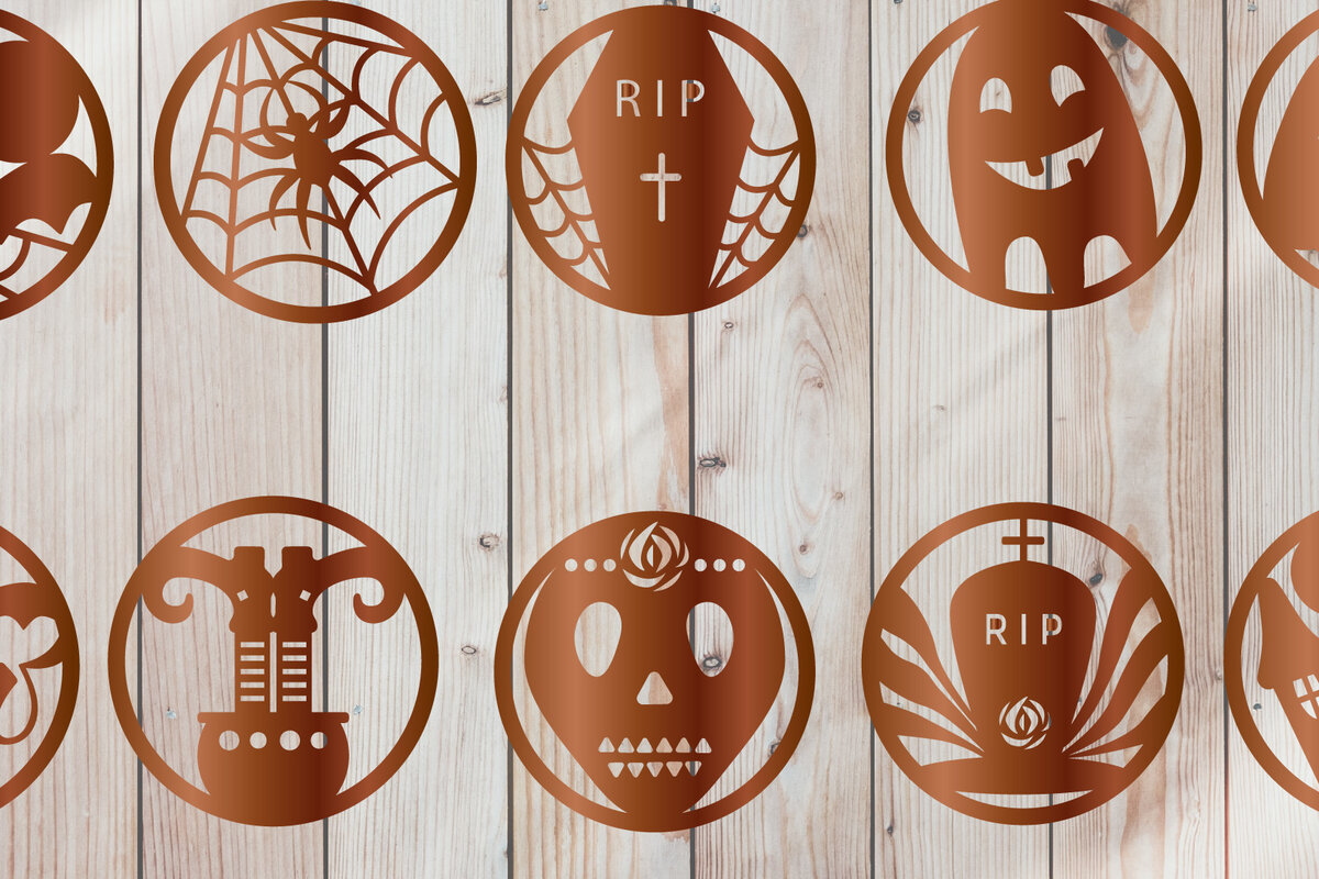 Intra απο ξύλο plywood 3mm-4mm πάχος - Πακέτο αποκριάτικων σουβέρ. Διακοσμητικός Δίασταση 15x15 cm INTRAFABR-17443261