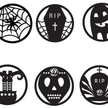 Intra απο ξύλο plywood 3mm-4mm πάχος - Πακέτο αποκριάτικων σουβέρ. Διακοσμητικός Δίασταση 15x15 cm INTRAFABR-17443261 - Image 2