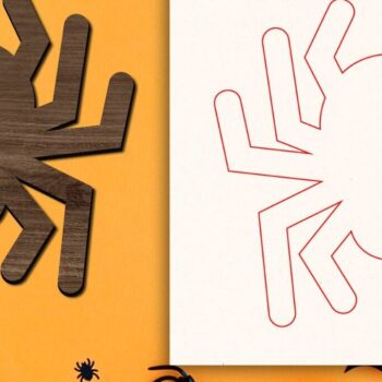 Intra απο ξύλο plywood 3mm-4mm πάχος - Δέσμη κοπής με λέιζερ για αποκριάτικα σουβέρ Δίασταση 15x15 cm INTRAFABR-102857400 - Image 2