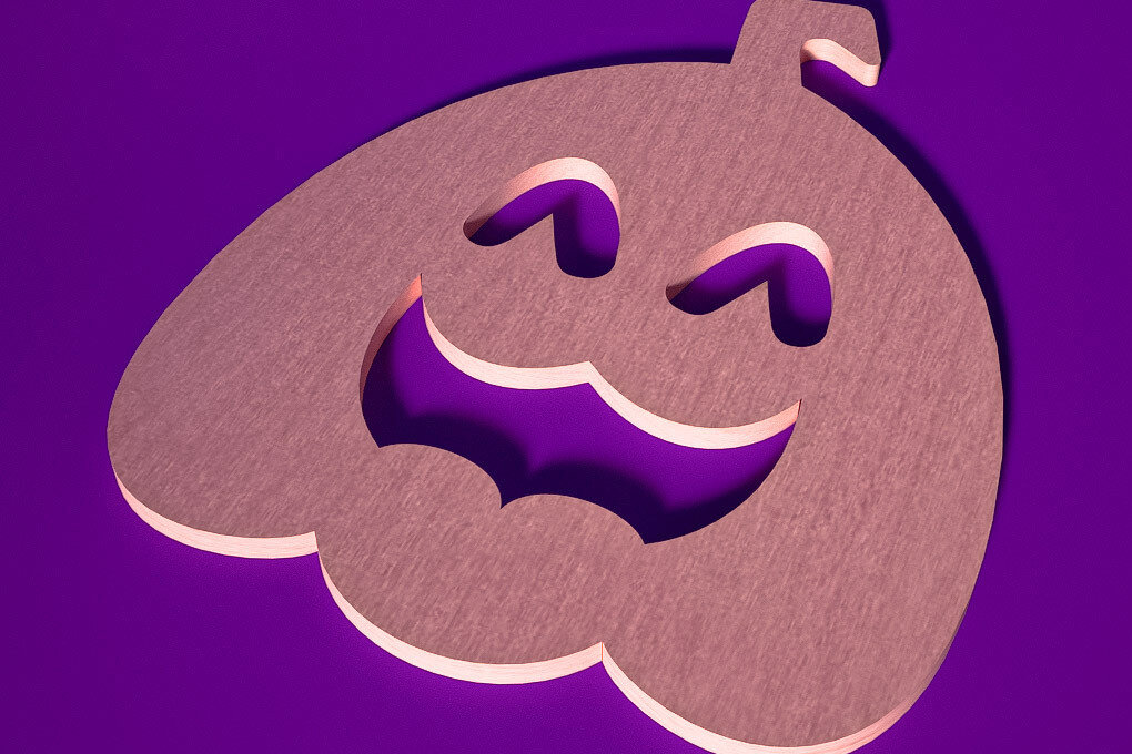 Intra απο ξύλο plywood 3mm-4mm πάχος - Σουβέρ για Halloween Cut Laser  Δίασταση 15x15 cm INTRAFABR-75899034