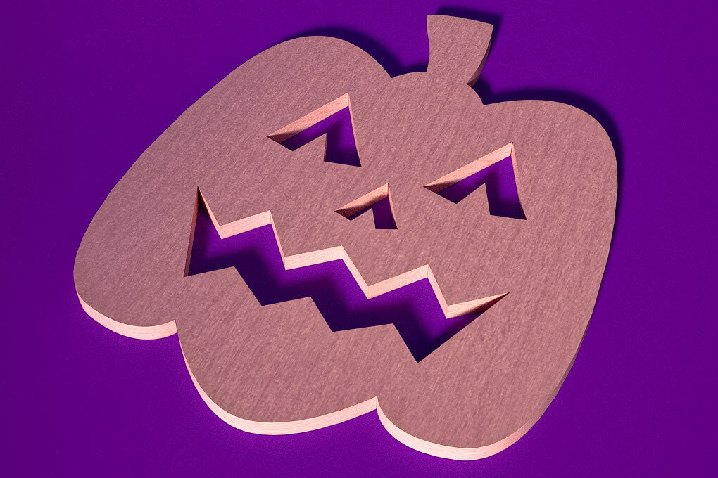 Intra απο ξύλο plywood 3mm-4mm πάχος - Σουβέρ για Halloween Cut Laser  Δίασταση 15x15 cm INTRAFABR-75898832