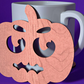 Intra απο ξύλο plywood 3mm-4mm πάχος - Σουβέρ Halloween Cut Laser  | Λέιζερ Δίασταση 15x15 cm INTRAFABR-72759826 - Image 1