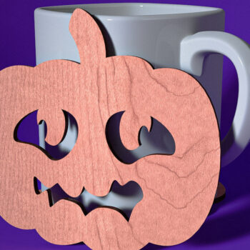 Intra απο ξύλο plywood 3mm-4mm πάχος - Σουβέρ Halloween Cut Laser  | Λέιζερ Δίασταση 15x15 cm INTRAFABR-72759891 - Image 1