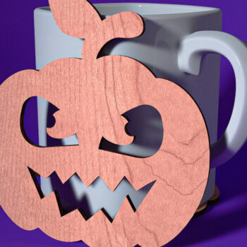 Intra απο ξύλο plywood 3mm-4mm πάχος - Σουβέρ Halloween Cut Laser  | Λέιζερ Δίασταση 15x15 cm INTRAFABR-72759986 - Image 1