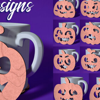 Intra απο ξύλο plywood 3mm-4mm πάχος - Σουβέρ Halloween Cut Laser  | Λέιζερ Δίασταση 15x15 cm INTRAFABR-72759517 - Image 1