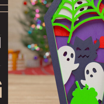 Intra απο ξύλο plywood 3mm-4mm πάχος - Halloween Coffin 3D || ΔΕΜΑ || Δίασταση 40x50 cm INTRAFABR-77325123 - Image 2