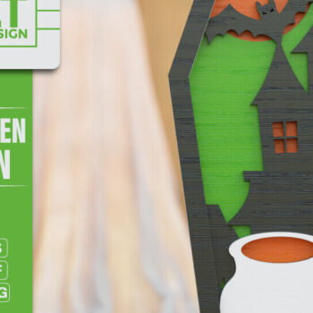 Intra απο ξύλο plywood 3mm-4mm πάχος - Δέσμη 3D  Coffin Halloween Δίασταση 20x25 cm INTRAFABR-104126783 - Image 2