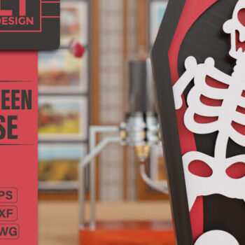 Intra απο ξύλο plywood 3mm-4mm πάχος -  πολλαπλών επιπέδων 3D  Halloween Coffin Δίασταση 20x25 cm INTRAFABR-103863775 - Image 1