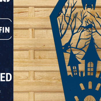 Intra απο ξύλο plywood 3mm-4mm πάχος - Halloween Coffin 3D  Papercut Laser C Δίασταση 1500x1500 cm INTRAFABR-78536783 - Image 1