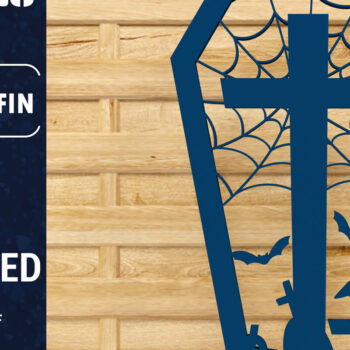 Intra απο ξύλο plywood 3mm-4mm πάχος - Halloween Coffin 3D Papercut Laser C Δίασταση 1500x1500 cm INTRAFABR-78536795 - Image 1