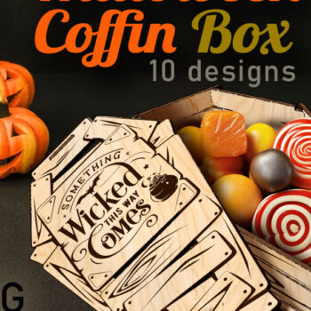 Intra απο ξύλο plywood 3mm-4mm πάχος - Halloween Coffin Box  Δίασταση 15x15 cm INTRAFABR-75107871 - Image 1