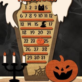 Intra απο ξύλο plywood 3mm-4mm πάχος - Απο αντίστροφη μέτρηση φέρετρων για το Halloween Δίασταση 15x15 cm INTRAFABR-102855053 - Image 1