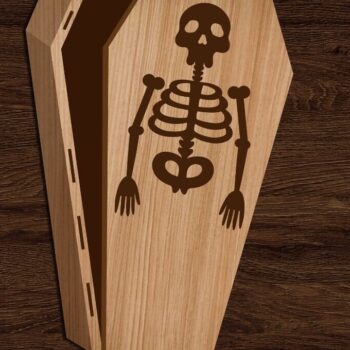 Intra απο ξύλο plywood 3mm-4mm πάχος - Κουτιά δώρου Halloween Coffin Cut Laser Δίασταση 15x15 cm INTRAFABR-104189703 - Image 2