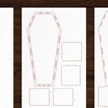 Intra απο ξύλο plywood 3mm-4mm πάχος - Κουτιά δώρου Halloween Coffin Cut Laser Δίασταση 15x15 cm INTRAFABR-104189703 - Image 9