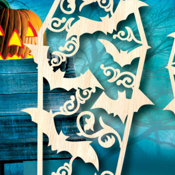 Intra απο ξύλο plywood 3mm-4mm πάχος - Δέσμη στολίδι αποκριάτικων φέρετρων Δίασταση 6x6 cm INTRAFABR-104602385 - Image 3