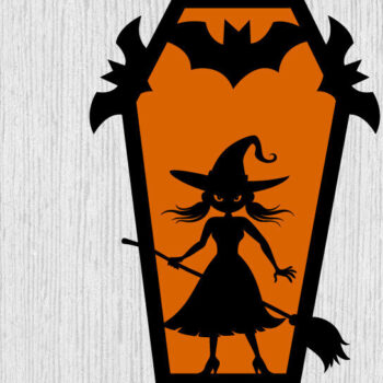 Intra απο ξύλο plywood 3mm-4mm πάχος - Πακέτο Halloween Coffins Metal Laser Δίασταση 40x50 cm INTRAFABR-105155885 - Image 3