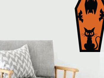 Intra απο ξύλο plywood 3mm-4mm πάχος - Halloween Coffins Μεταλλική Τέχνη τοίχου Δίασταση 40x50 cm INTRAFABR-105155155 - Image 2