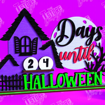 Intra απο ξύλο plywood 3mm-4mm πάχος - Πακέτο ημερολογίου αντίστροφης μέτρησης για το Halloween |CNC Δίασταση 15x15 cm INTRAFABR-103932012 - Image 2