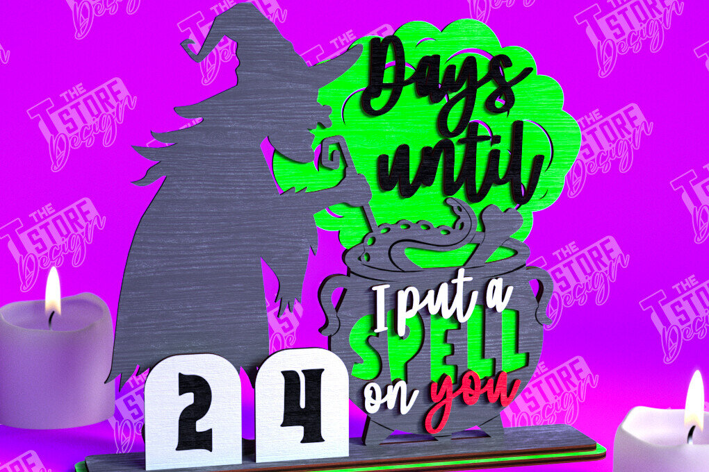 Intra απο ξύλο plywood 3mm-4mm πάχος - Πρότυπο ημερολογίου αντίστροφης μέτρησης αποκριών Δίασταση 15x15 cm INTRAFABR-103931670