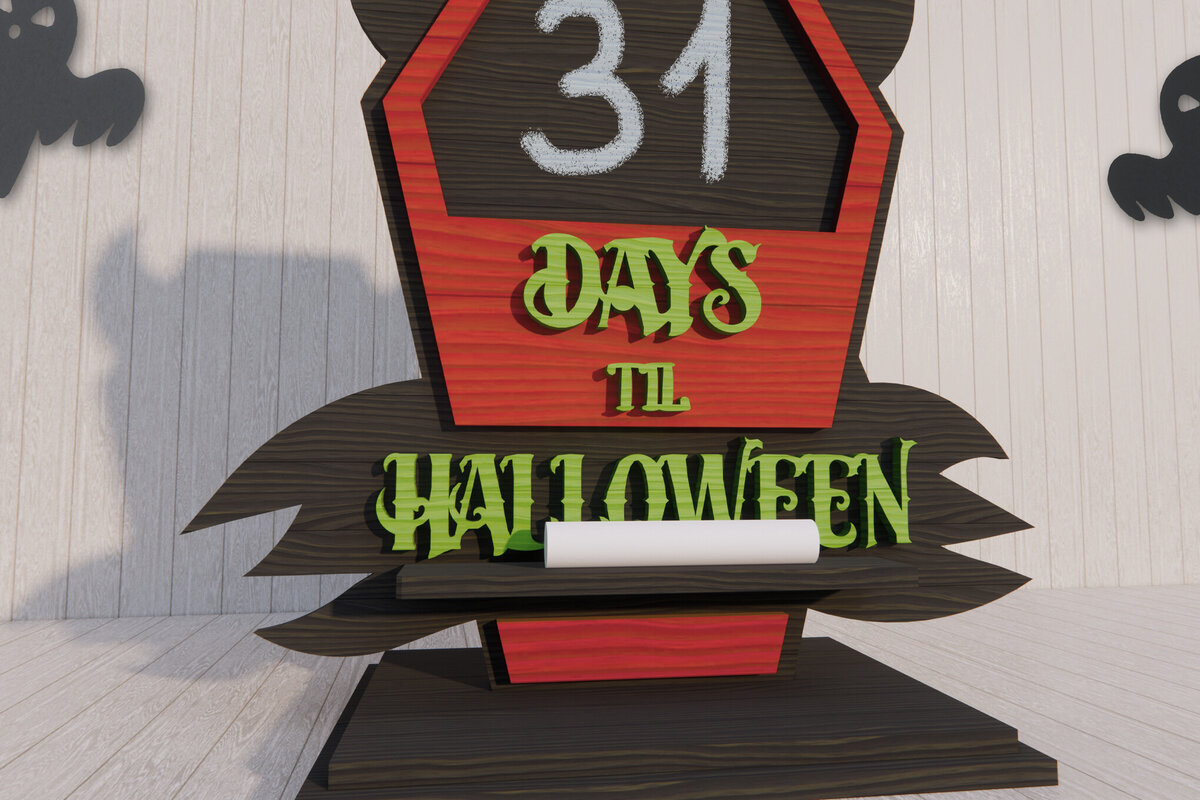 Intra απο ξύλο plywood 3mm-4mm πάχος - Αποαντίστροφης μέτρησης για το Halloween Δίασταση 15x15 cm INTRAFABR-78632128