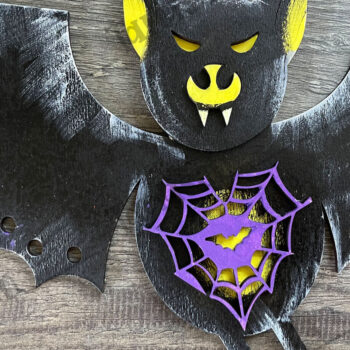 Intra απο ξύλο plywood 3mm-4mm πάχος - Halloween Cute Bat Laser Cut Δίασταση 6x6 cm INTRAFABR-78191329 - Image 4