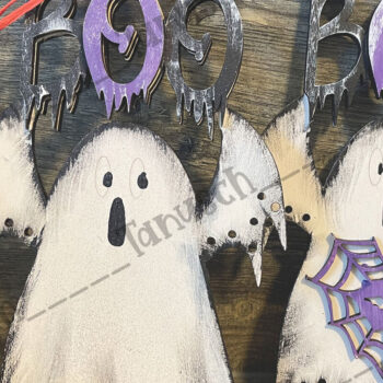 Intra απο ξύλο plywood 3mm-4mm πάχος - Halloween Cute Ghost Laser  Δίασταση 6x6 cm INTRAFABR-78190421 - Image 1