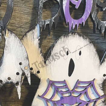 Intra απο ξύλο plywood 3mm-4mm πάχος - Halloween Cute Ghost Laser  Δίασταση 6x6 cm INTRAFABR-78190421 - Image 2