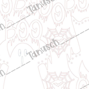 Intra απο ξύλο plywood 3mm-4mm πάχος - Halloween Cute Ghost Laser  Δίασταση 6x6 cm INTRAFABR-78190421 - Image 3